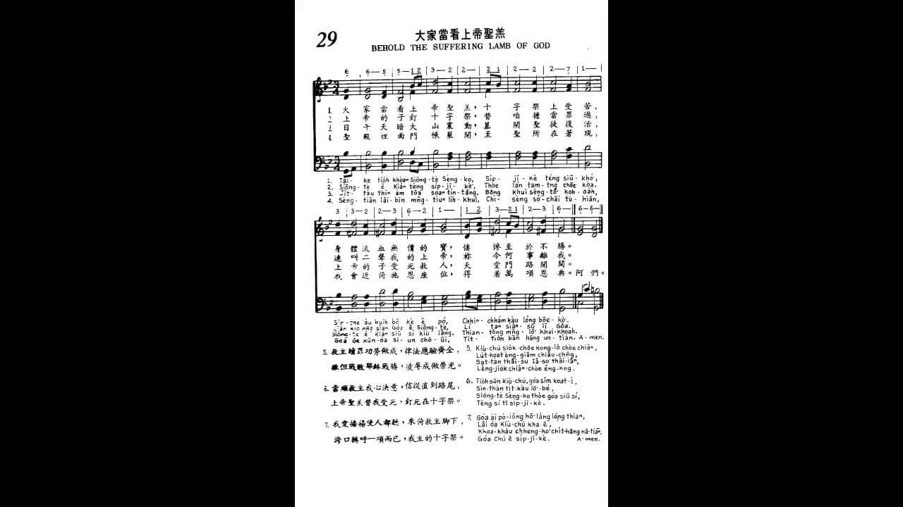 029 Behold The Suffering Lamb Of God